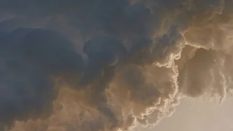 Cloud of smoke shined from below with the sun Stock Footage 117281408