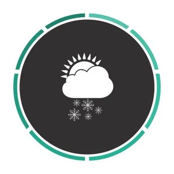 Cloud snow computer symbol Stock Illustration