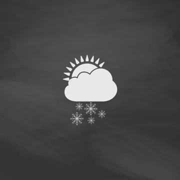 Cloud snow computer symbol 스톡 일러스트