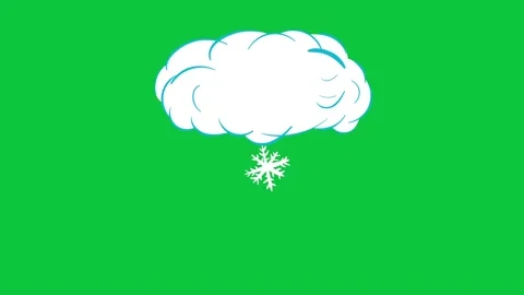 Cloud with the snow on green Stock Footage 94246987