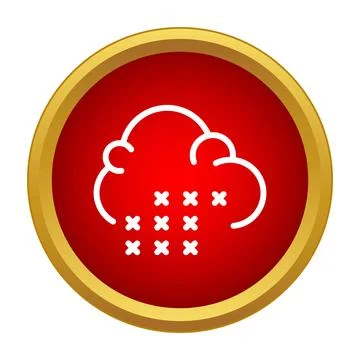 Cloud with snow icon showing winter weather conditions Stock Illustration
