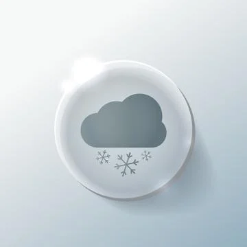 Cloud snow. the weather icon Stock Illustration