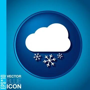 Cloud snow. the weather icon Stock Illustration