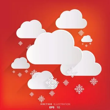 Cloud with snow web icon Stock Illustration