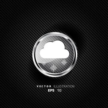 Cloud with snow web icon 스톡 일러스트