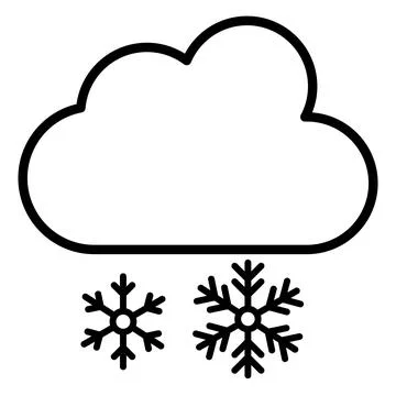Cloud snow winter weather icon Stock Illustration