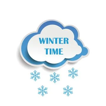 Cloud snow wintertime Stock Illustration