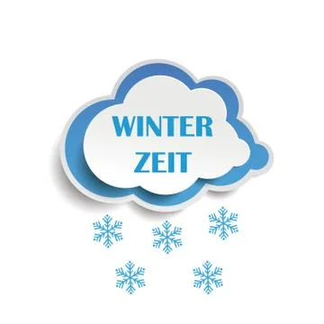 Cloud snow winterzeit Stock Illustration