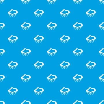 Cloud snowflake pattern seamless blue Illustrazione stock