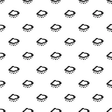Cloud snowflake pattern vector seamless Illustrazione stock