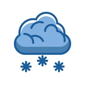 Cloud with snowflakes isolated icon イラスト素材