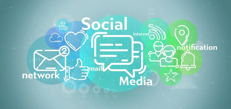 Cloud of social media network icon Stock Illustration
