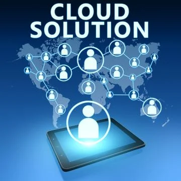 Cloud solution Illustrazione stock