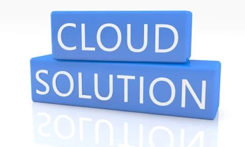 Cloud solution Stockillustratie