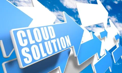 Cloud solution Stockillustratie