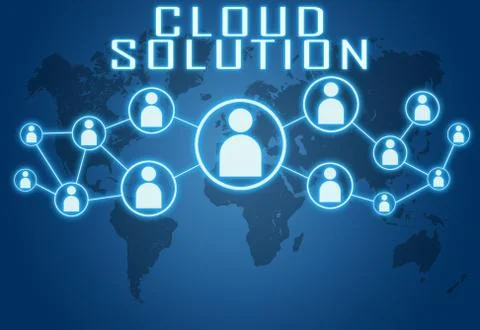 Cloud solution Illustrazione stock