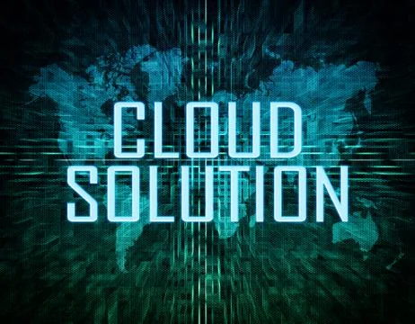 Cloud solution Illustrazione stock