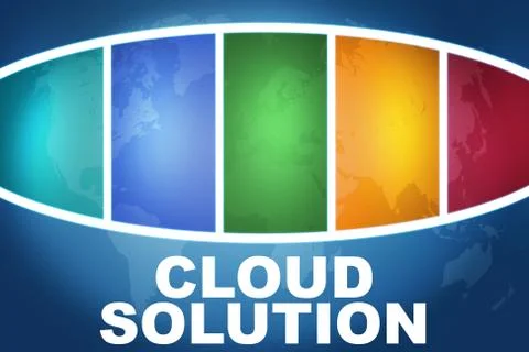 Cloud Solution Stockillustratie