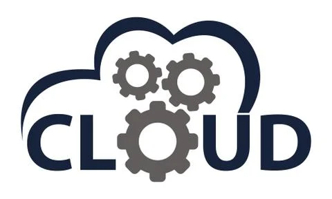 Cloud Solution Logo Design Template Vector イラスト素材