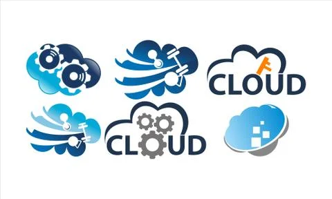 Cloud Solution Template Set Stock-Illustration