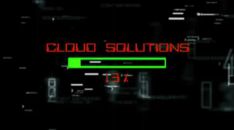 Cloud solutions progress bar on digital background Stock Photos
