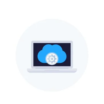 Cloud solutions vector icon Stockillustratie