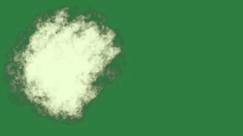 Cloud on some clouds black photo frame isolated on green screen background Stock Footage 336891785