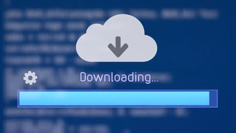 Cloud source blue downloading Video stock 82871511