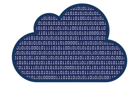 Cloud space icon Stock Illustration