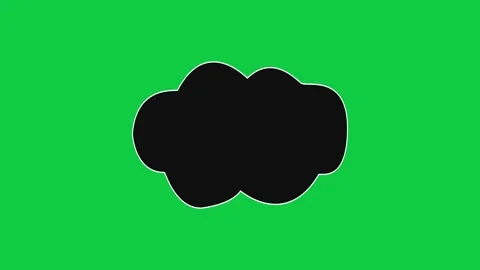 Cloud speech balloon shaped on green screen background. Animated white chat ball Stock Footage 311062850