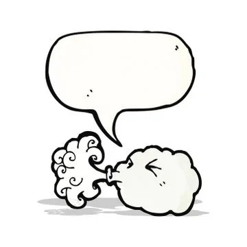 Cloud with speech bubble cartoon Illustrazione stock