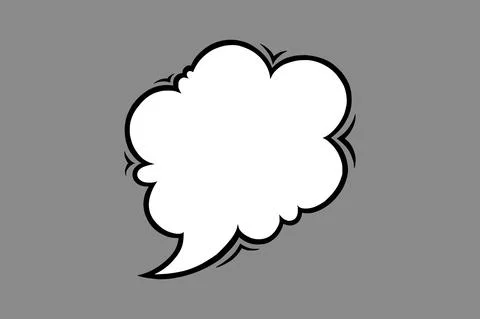 Cloud speech bubble in comic style. Speech bubble for comments and shouts Stock Illustration