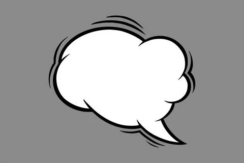 Cloud speech bubble in comic style. Speech bubble for comments and discussions Stock Illustration