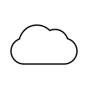 Cloud speech bubble icon Simple illustration of cartoon speech bubble Stock Illustration