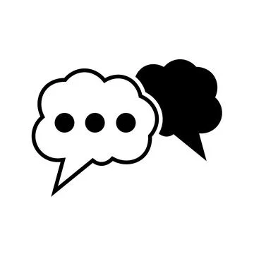 Cloud speech bubble icon Simple illustration of cartoon speech bubble Stock Illustration
