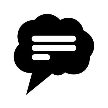 Cloud speech bubble icon Simple illustration of cartoon speech bubble Stock Illustration