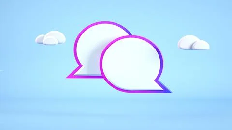 Cloud speech bubble Stock Illustration