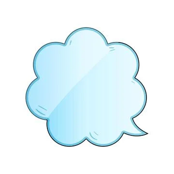 Cloud speech bubble representing thought and communication Ilustración de archivo