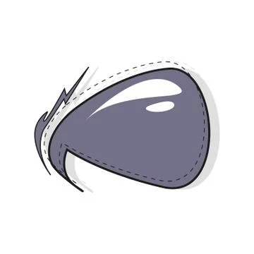 Cloud speech bubble for thought in comic book Stock Illustration