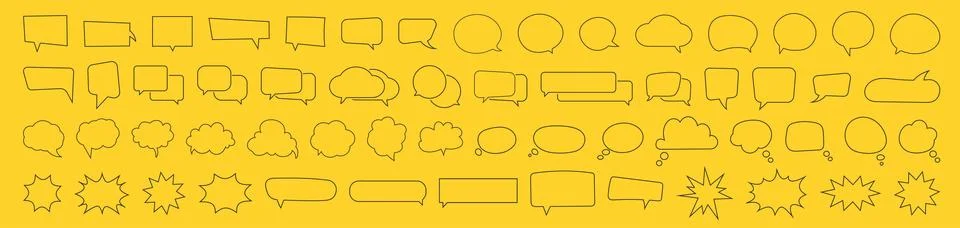 Cloud speech bubbles collection. Speech Bubble set. Talk bubble. Vector. Stock Illustration