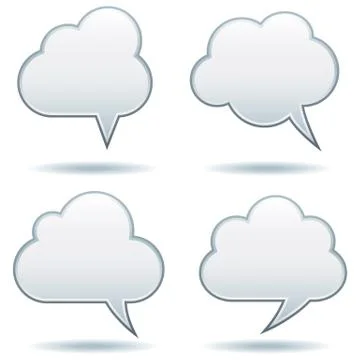 Cloud Speech Bubbles Illustrazione stock
