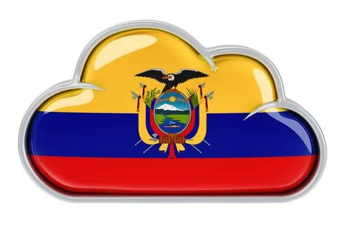 Cloud-Speicherdienst in Ecuador, 3D-Rendering Cloud storage service in Ecu... 写真素材