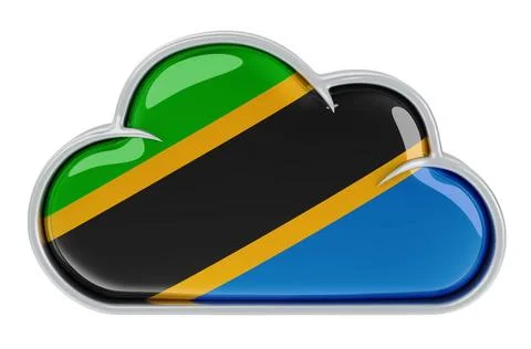 Cloud-Speicherdienst in Tansania, 3D-Rendering Cloud storage service in Ta... 写真素材