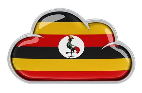 Cloud-Speicherdienst in Uganda, 3D-Rendering Cloud storage service in Ugan... 写真素材