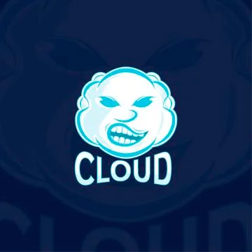 Cloud Sport Logo Vector Template. Stock Illustration