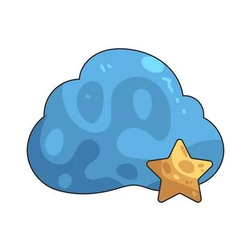 Cloud star illustration Stock Illustration