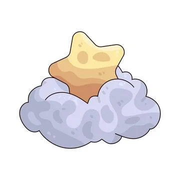 Cloud star illustration Stock Illustration