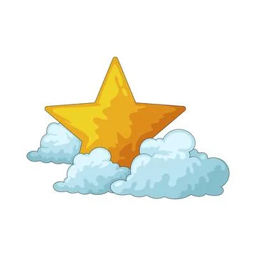 Cloud star illustration 스톡 일러스트