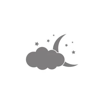 Cloud, Star ,Moon Icon. Simple web black icon, can be used as web element icon 스톡 일러스트