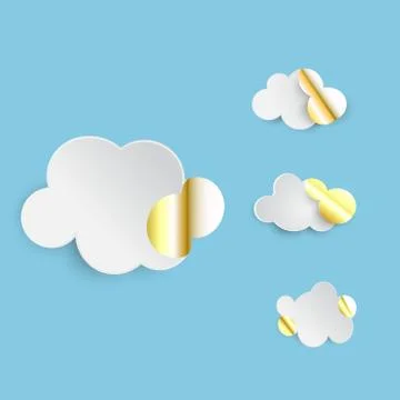 Cloud sticker Stock Illustration